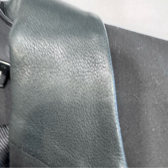 Elizabeth and James REVOLVE Women’s Black Blazer W/ Lamb Leather Trim Sz 4 - Picture 9 of 14